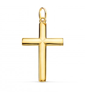 Kreuz aus massivem 750er Gold, 38 mm, glänzend – Goldkreuz für Herren – Ein Kreuzanhänger online kaufen.