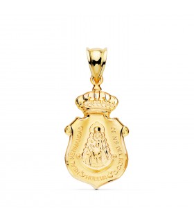 Escudo de Huelva Virgen del Rocío Oro 18K. Medallas de oro religiosas.