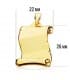 Pergamena satinatura diagonale oro giallo 18kt 26mm