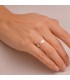 Alianza mujer oro bicolor 18 kilates. Anillo matrimonio Ainhoa. Alda Joyeros.