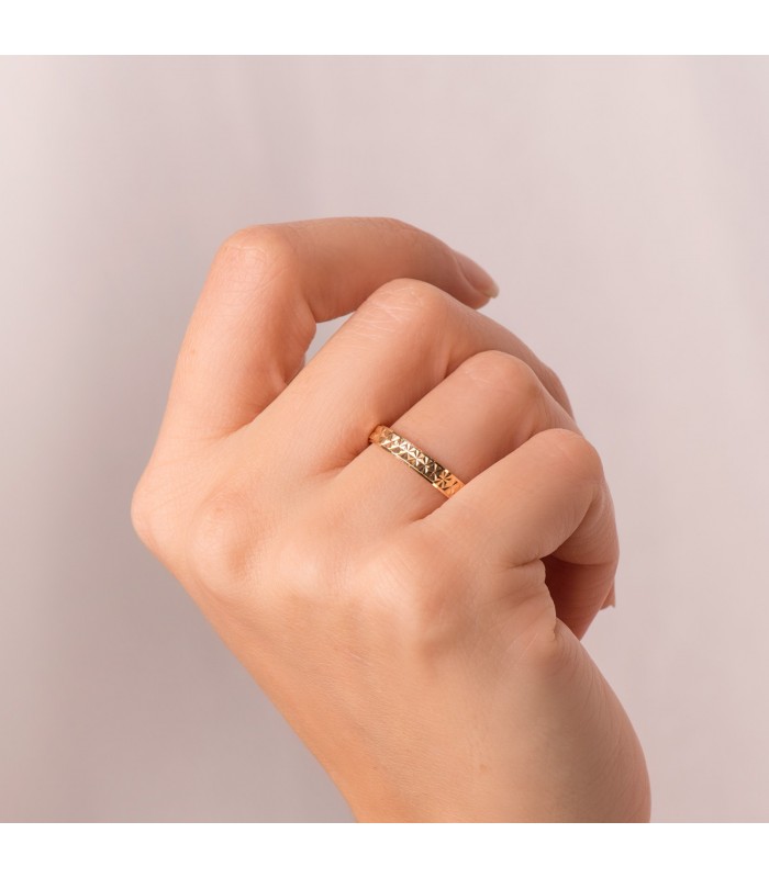 Fede nuziale con taglio a diamante. Fede nuziale donna. Alda Joyeros.