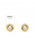 Pendientes chatones de diamantes para mujer. Oro amarillo 18 kilates de 6 mm.