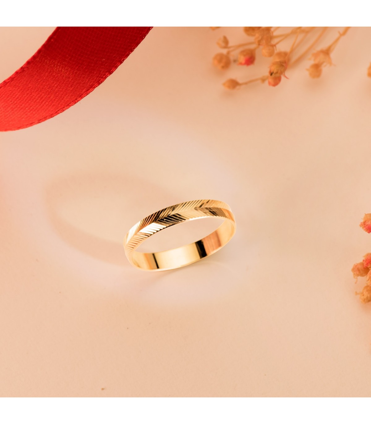 Anillo San Gimignano para boda. Alianza matrimonio oro amarillo 18K 3.5 mm.