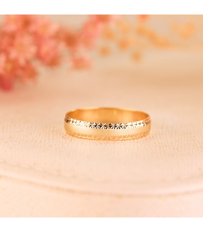 Anello di matrimonio Toscana. Fede nuziale or 18 carati. Gioielleria online.