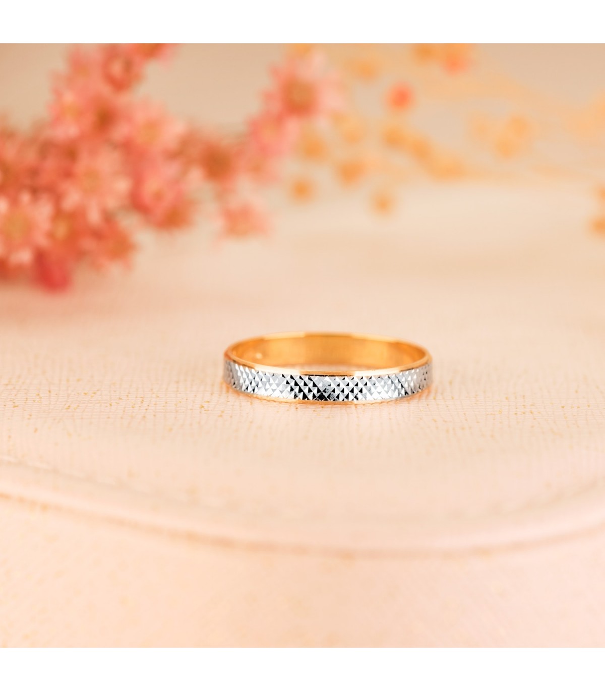 Alliance or 750 millièmes. Bague or bicolore. Bijouterie en ligne, Alda Joyeros.
