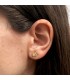 Boucles d'oreilles Biznaga Málaga Or 18K. Boucles d'oreilles pour femmes avec fermoir poussette et forme de fleur.
