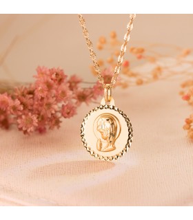 Medalla Virgen niña talla 18Ktes 20mm Comprar regalos para comunion joyeria online