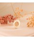 Chapa Redonda Oro 18K 18mm Hélice colgante disco grabado personalizado joya madre padre san valentin