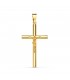 Kreuz-Anhänger 29 mm | christliches Kreuz mit Jesusfigur, Gelbgold 750
