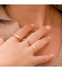 Bandring für Damen aus Gelb- und Weißgold, Modell Sally 18K Gold.