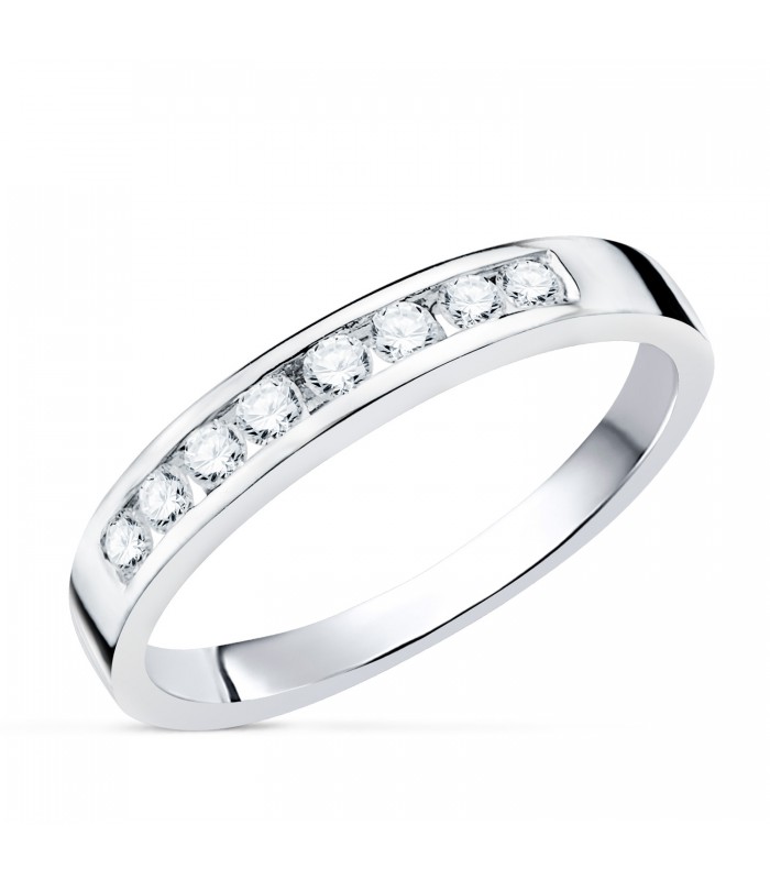 Anello Veretta Aida oro bianco 18kt diamanti 0,240 ct