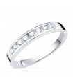 Alianza Oro Blanco 18K Diamantes 0.240 Qts.