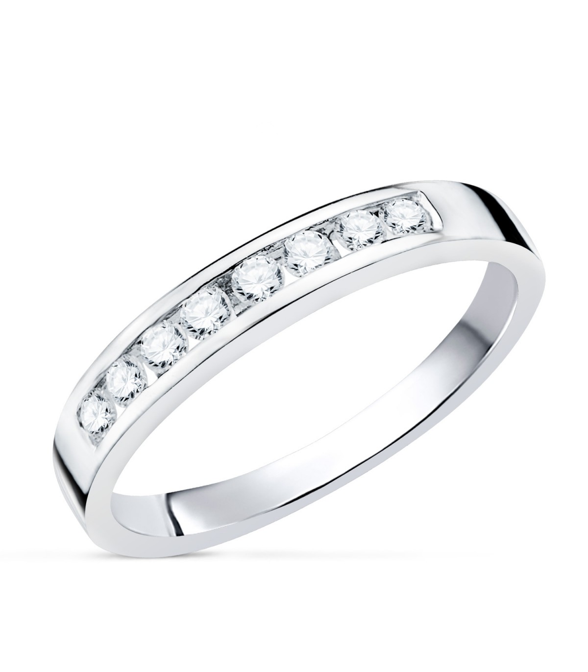 Anello Veretta Aida oro bianco 18kt diamanti 0,240 ct