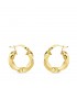 Aros Mujer Trenzados Oro Amarillo 18K 18 mm. Pendientes de aro gruesos.