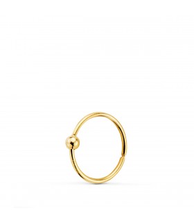 Piercing naso anello oro 18Kt Pallina 8mm