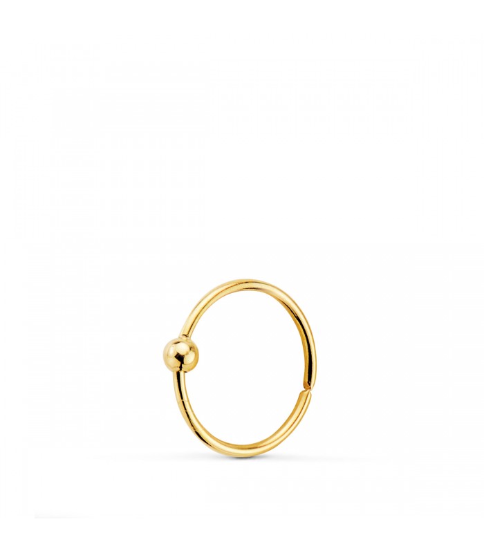Piercing Nariz Aro Oro 18K 8mm - Aro piercing - piercings de la nariz hipoalergenicos