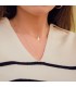 Collana oro donna, ciondolo lettera M con catena.