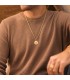 Ciondolo da uomo: Medaglia San Cristoforo 22mm bordo lucido in Oro giallo 18kt