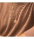 Medalla San Cristóbal Oro 18K 22mm Bisel - medalla religiosa