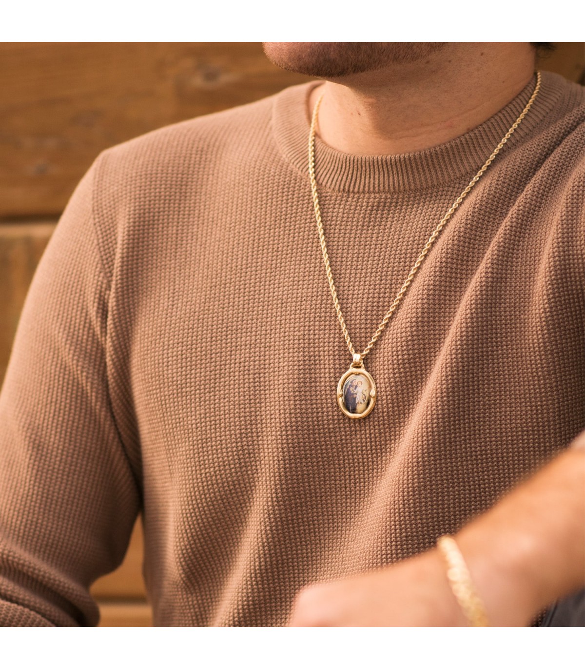 Medaglia da incidere ovale lucida oro 18kt 29mm