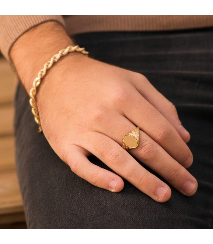 Sello hombre Oro 18K Vincent macizo - Joyas para hombre, anillos hombres