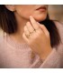 Citrin-Goldring – Damenring mit Edelstein Baguette 4 × 2 mm - Gelbgold 750
