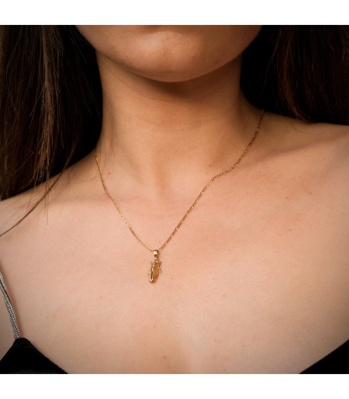Colgante Cigarra Oro 18K 19mm - colgante bicho, colgantes de mujer de oro