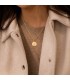 Medalla Saint Benoit Oro 18k 16mm Tallada grabado comunion personalizada joya