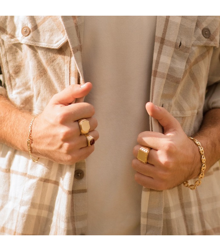 Sello hombre Oro 18K Arnau macizo - anillos de oro para hombre - joyería online