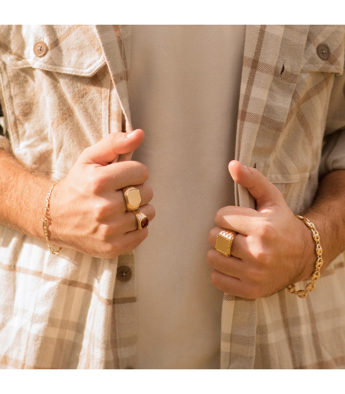 Sello hombre Oro 18K Arnau macizo - anillos de oro para hombre - joyería online