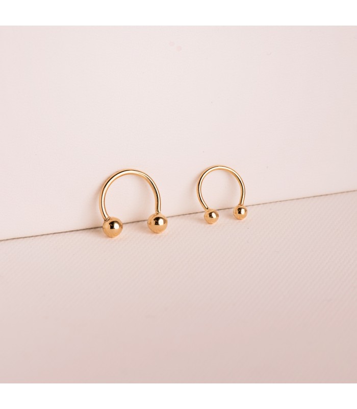 Piercing Septum Bolitas Oro 18K pendiente nariz oreja ombligo labio