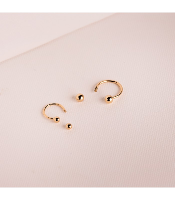 Septum oro 18kt Piercing sfere