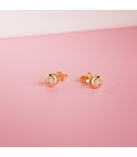 Pendientes Delicia Diamantes 0.100 Qtes. OA 18K - pendientes dormilonas, chatón