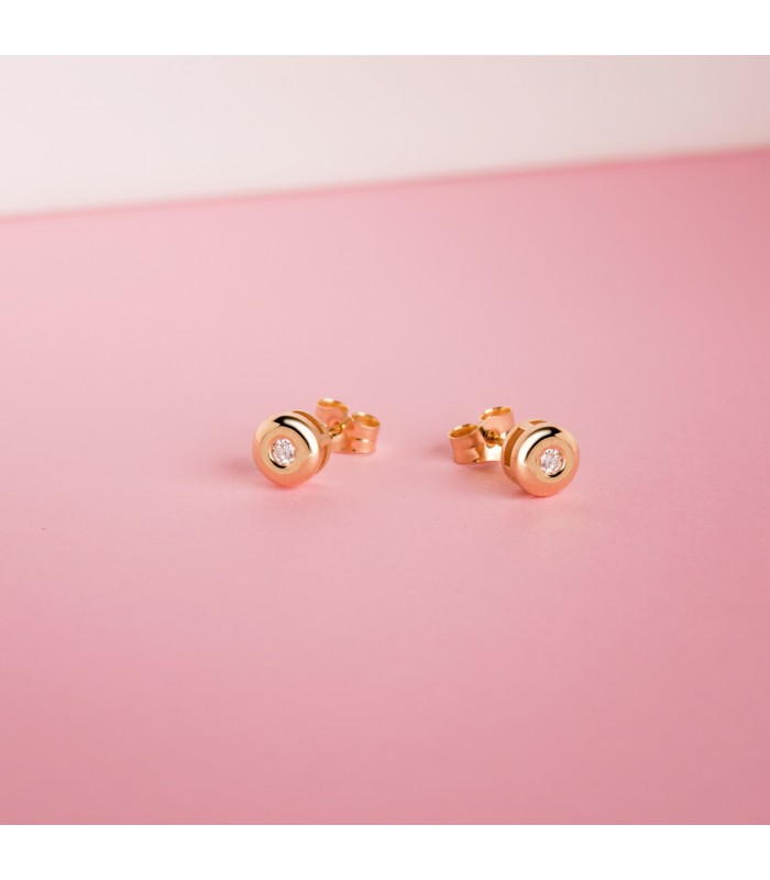 Boucles d'oreilles Délice Diamants 0.100 Ct. Or Jaune 18K