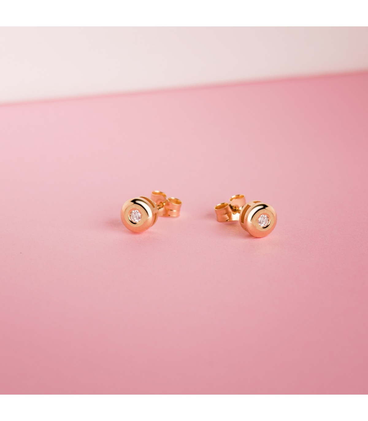 Pendientes Delicia Diamantes 0.100 Qtes. OA 18K - pendientes dormilonas, chatón