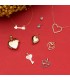 Pendentif Coeur Or 18K 5 mm Aigue-marine