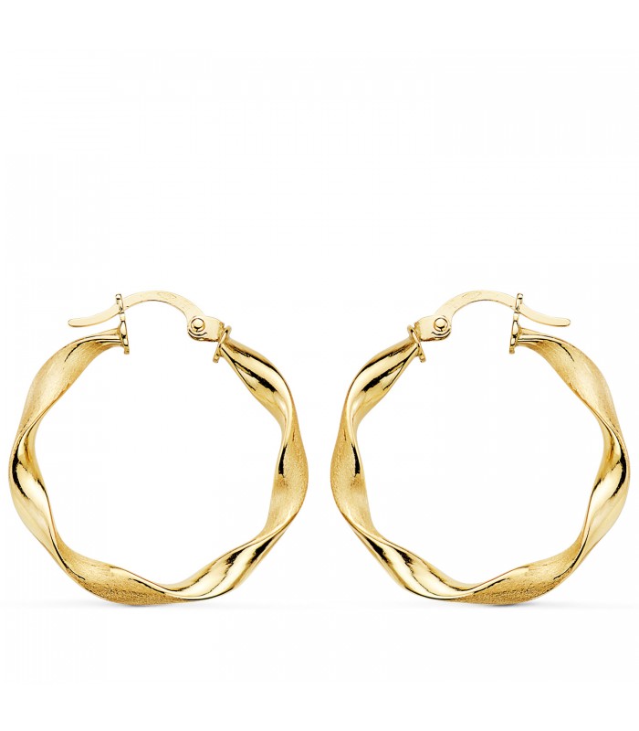 Créoles Twisted or jaune 18 carats 25 mm