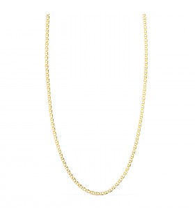 Collana catena marina da uomo e donna - Modello maglia traversino oro 18kt 1,5mm 60cm