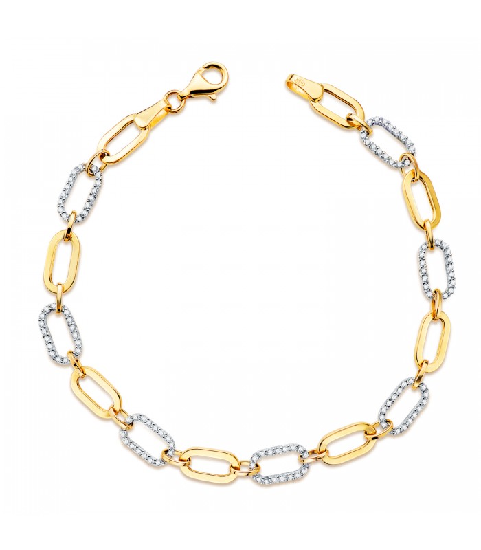 Pulsera Mujer Maseru Oro Bicolor 18K - Pulseras para mujer de Alda, joyería online.