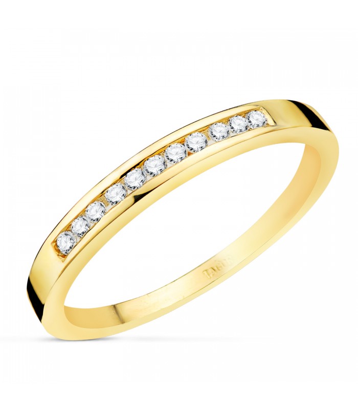 Fede nuziale Aida oro 18kt diamanti 0.150 ct.