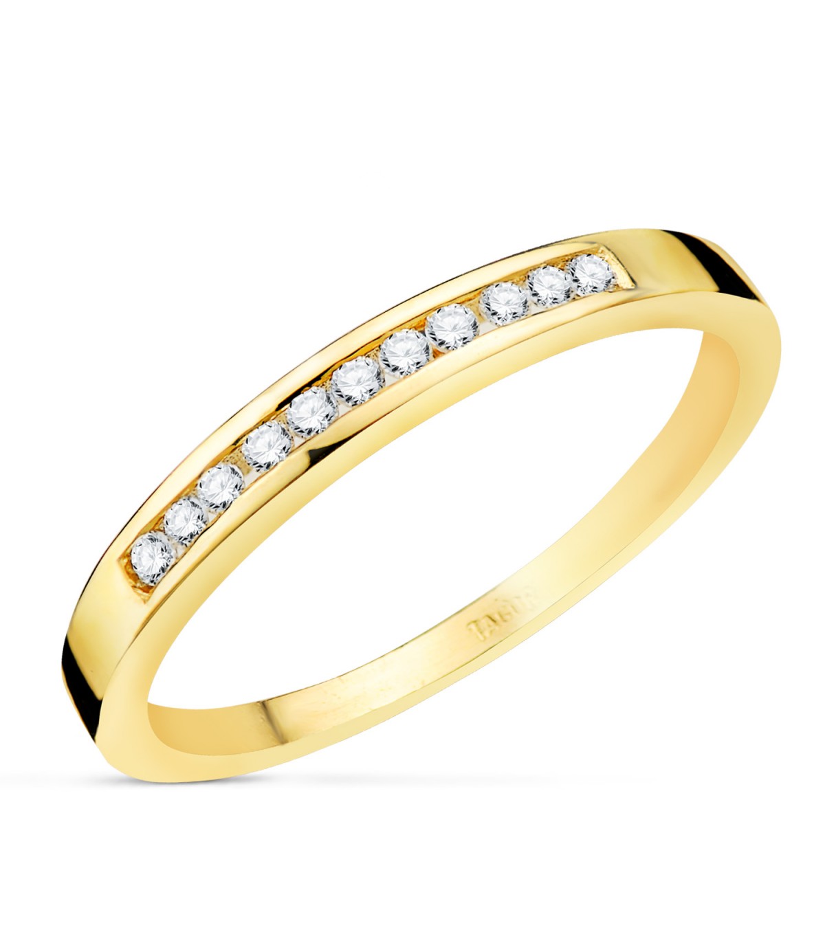 Fede nuziale Aida oro 18kt diamanti 0.150 ct.