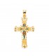 Croix Filigrane Vitrail Or Jaune 18K 40mm. Pendentif crucifix pour hommes.