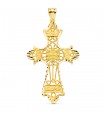 Pendentif Or 18K Croix Filigrane 60 mm
