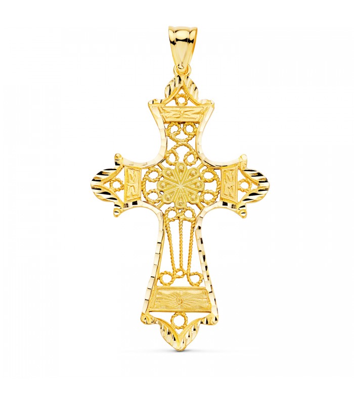Cruces de oro grandes, collar de cruz para hombre
