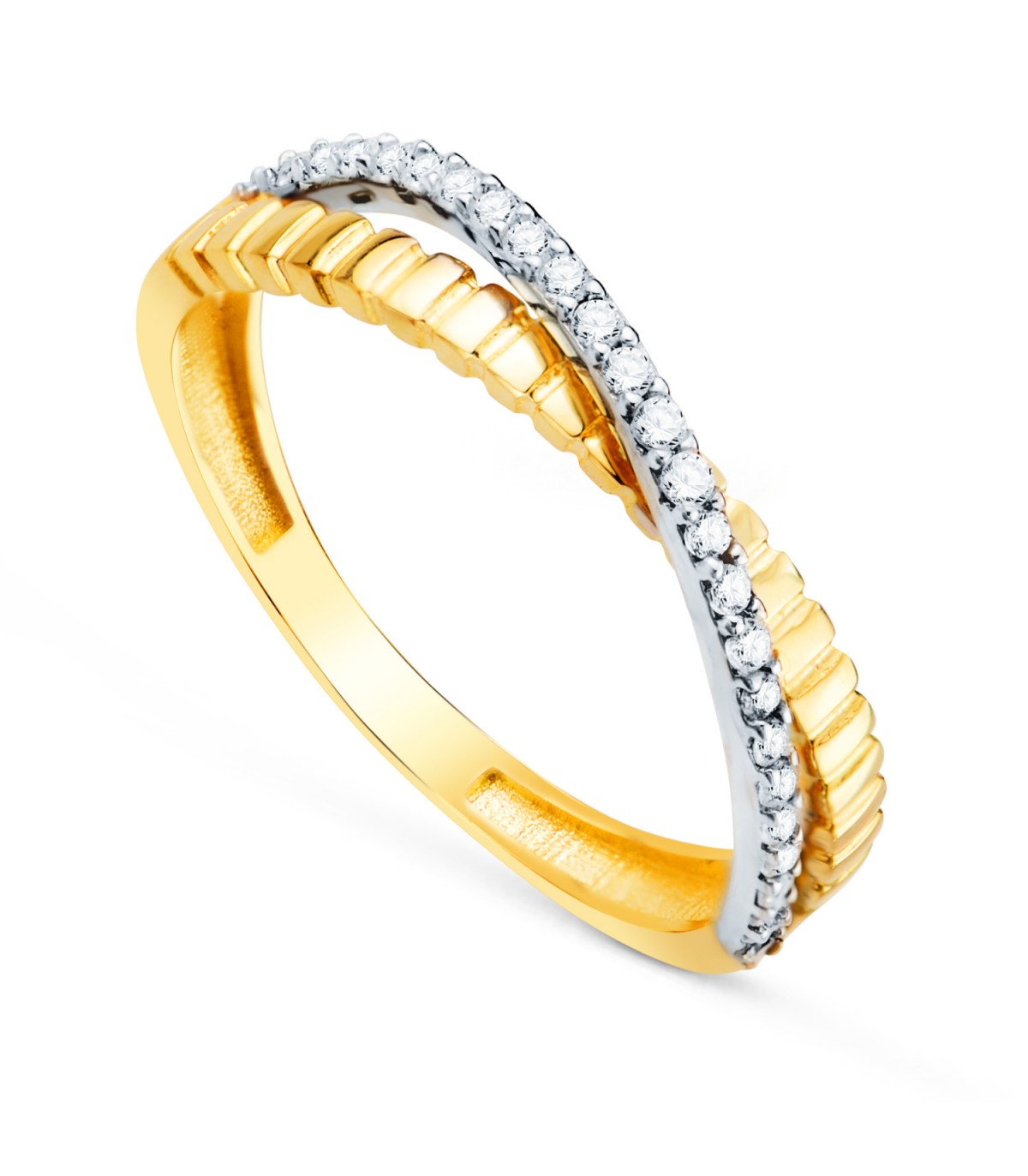 Anillo Oro Bicolor 18K Cassie. Comprar sortijas de mujer en tienda de joyas.