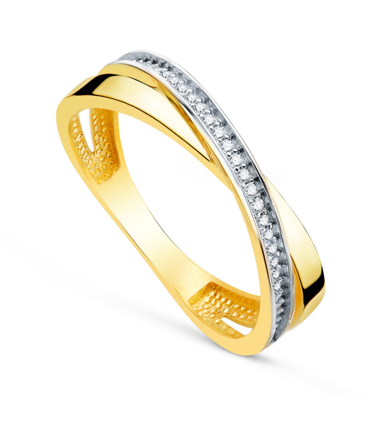 Anillo Oro Bicolor 18K Lilly. Sortijas mujer para comprar online en tienda de joyas.