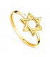 Anello oro giallo 18kt Stella di David