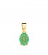 Pendentif Lyra Or 18K Quartz Vert. Pendentifs pour femme Bijouterie Alda.