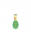 Colgante Lyra Oro 18K Cuarzo Verde