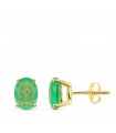 Orecchini Lyra Oro 18kt quarzo verde